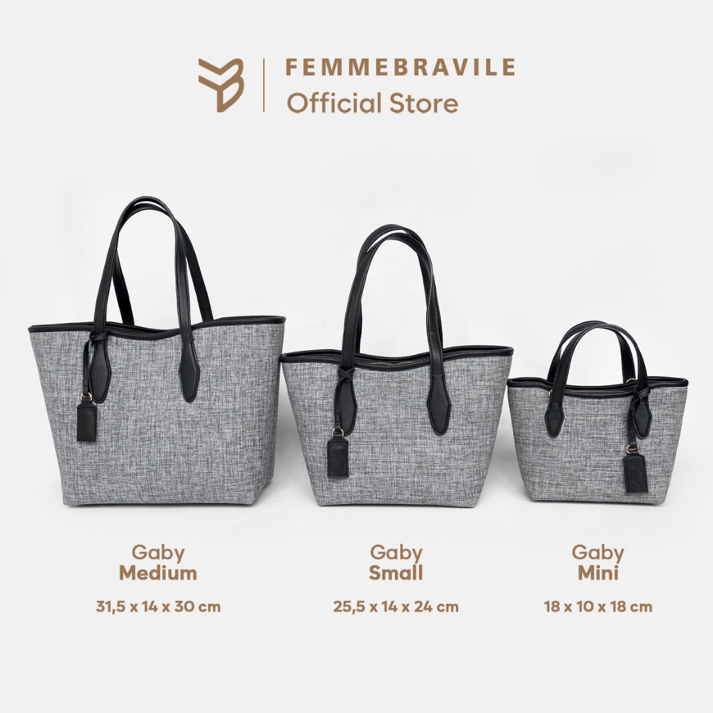 Femmebravile - Gaby Canvas - Totebag Wanita - Tas Kuliah Wanita - Shoulder Bag - Tote Bag Cantik