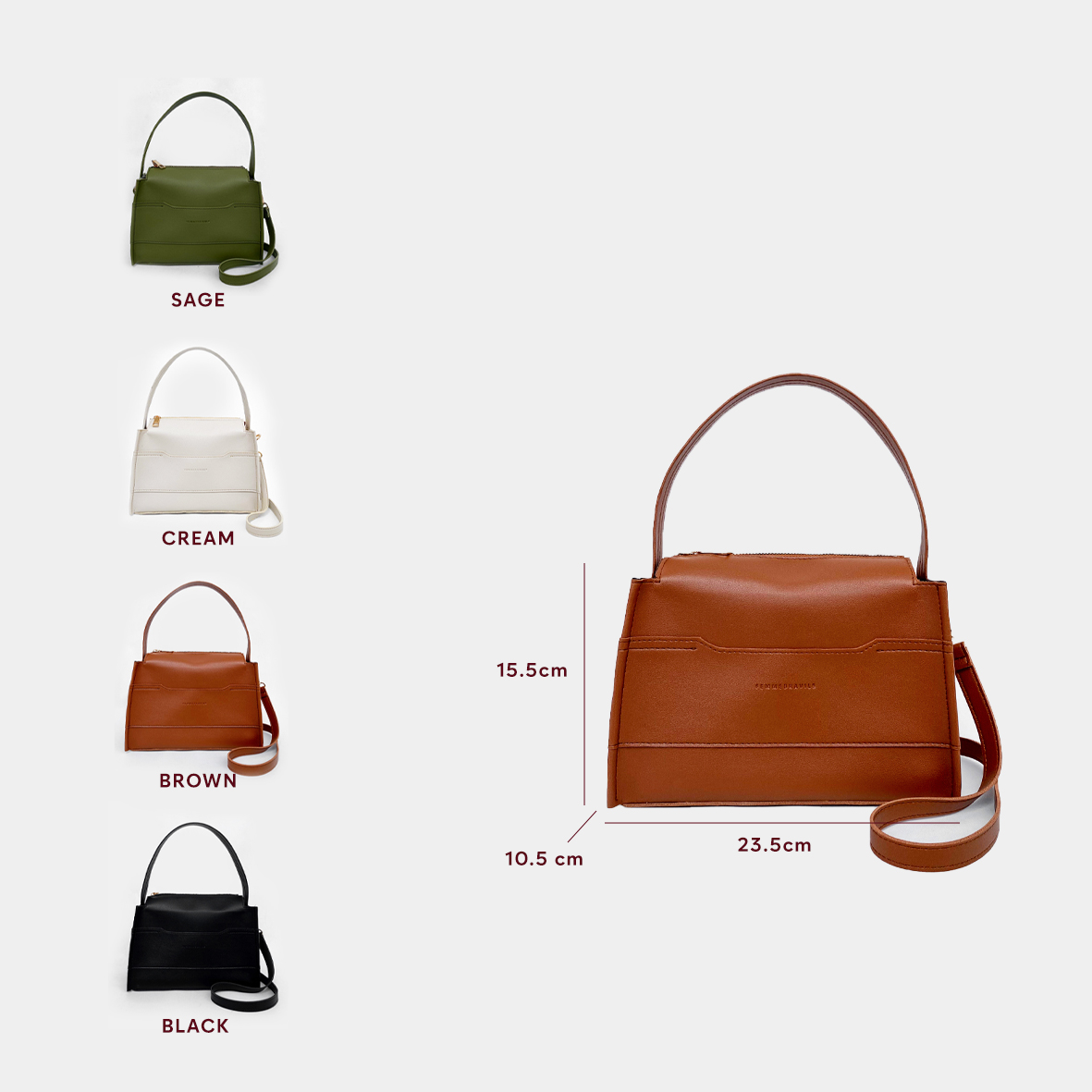 LUNA BAG Tas Wanita Elegan Premium | Handbag Wanita Kekinian | Tas Kerja & Hangout | Femmebravile