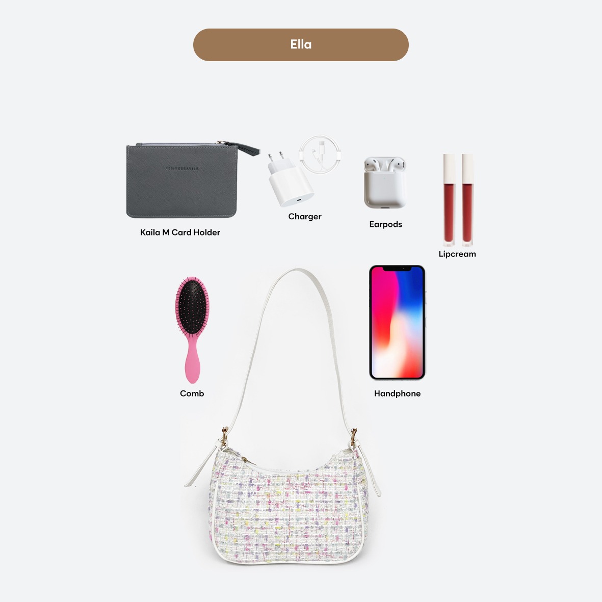 FEMMEBRAVILE Ella Bag Tas Wanita Shoulderbag Tas Bahu Fashion Bag Tas Tangan Wanita