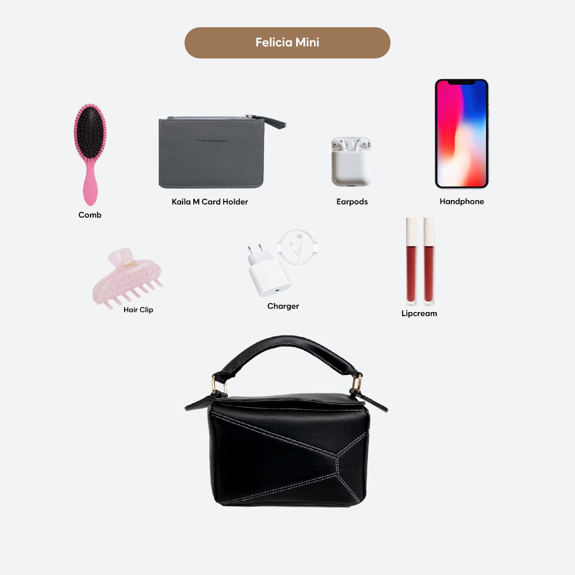 FEMMEBRAVILE Sling Bag Tas Selempang Wanita Fashion Women Shoulder bag Felicia Bag