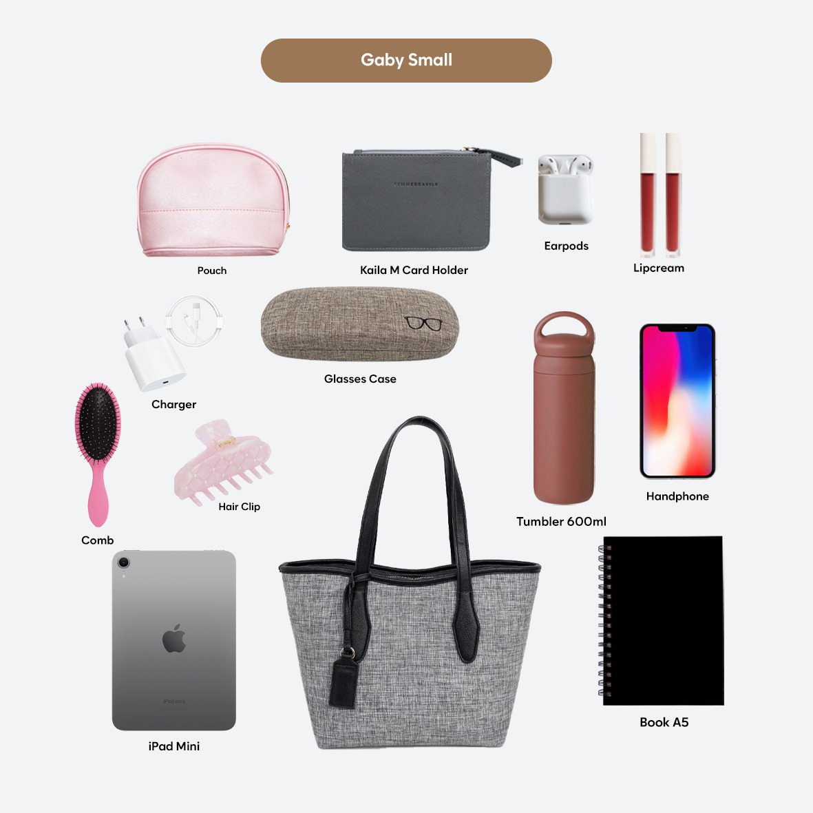 Femmebravile - Gaby Canvas - Totebag Wanita - Tas Kuliah Wanita - Shoulder Bag - Tote Bag Cantik