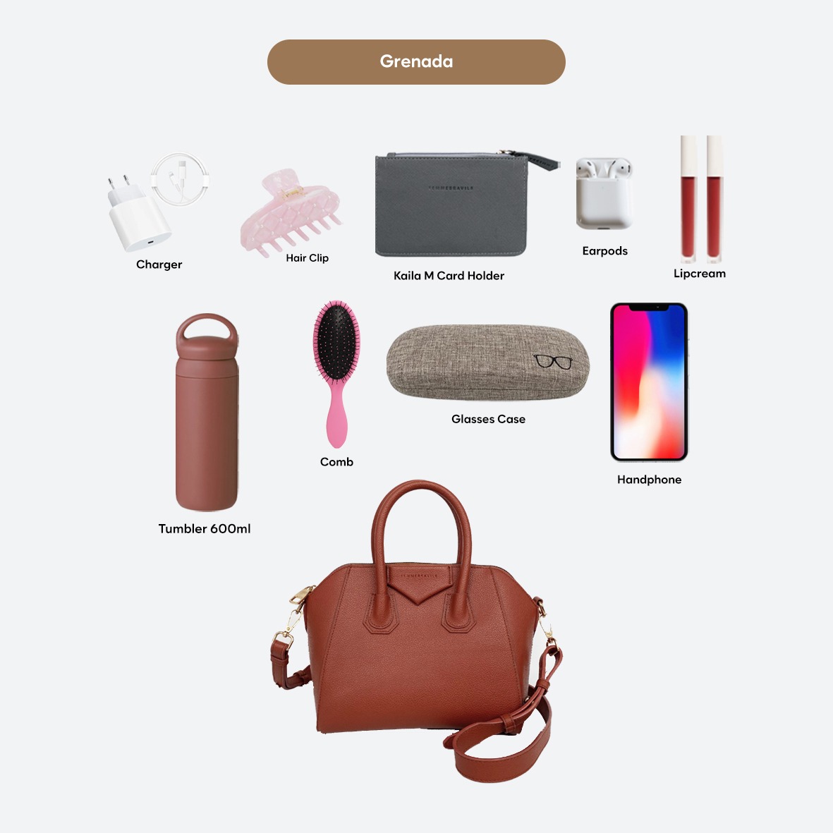 FEMMEBRAVILE Sling Bag Tas Selempang Wanita Fashion Women Shoulder bag Grenada Bag