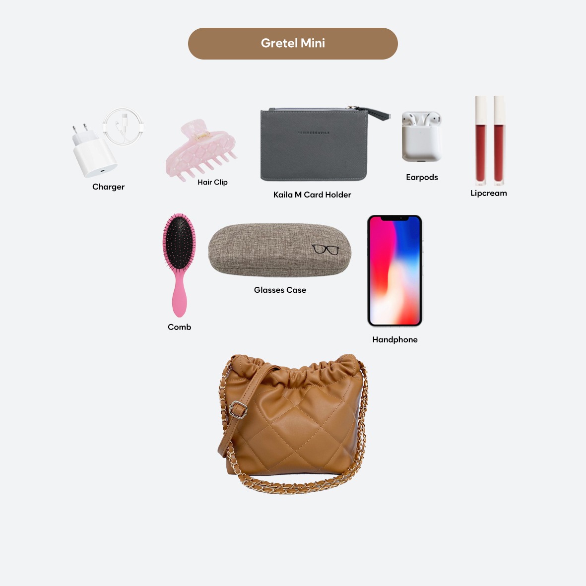 Femmebravile - Gretel Leather Mini - Tas Selempang Wanita - Slingbag - Shoulderbag - Fashion Women