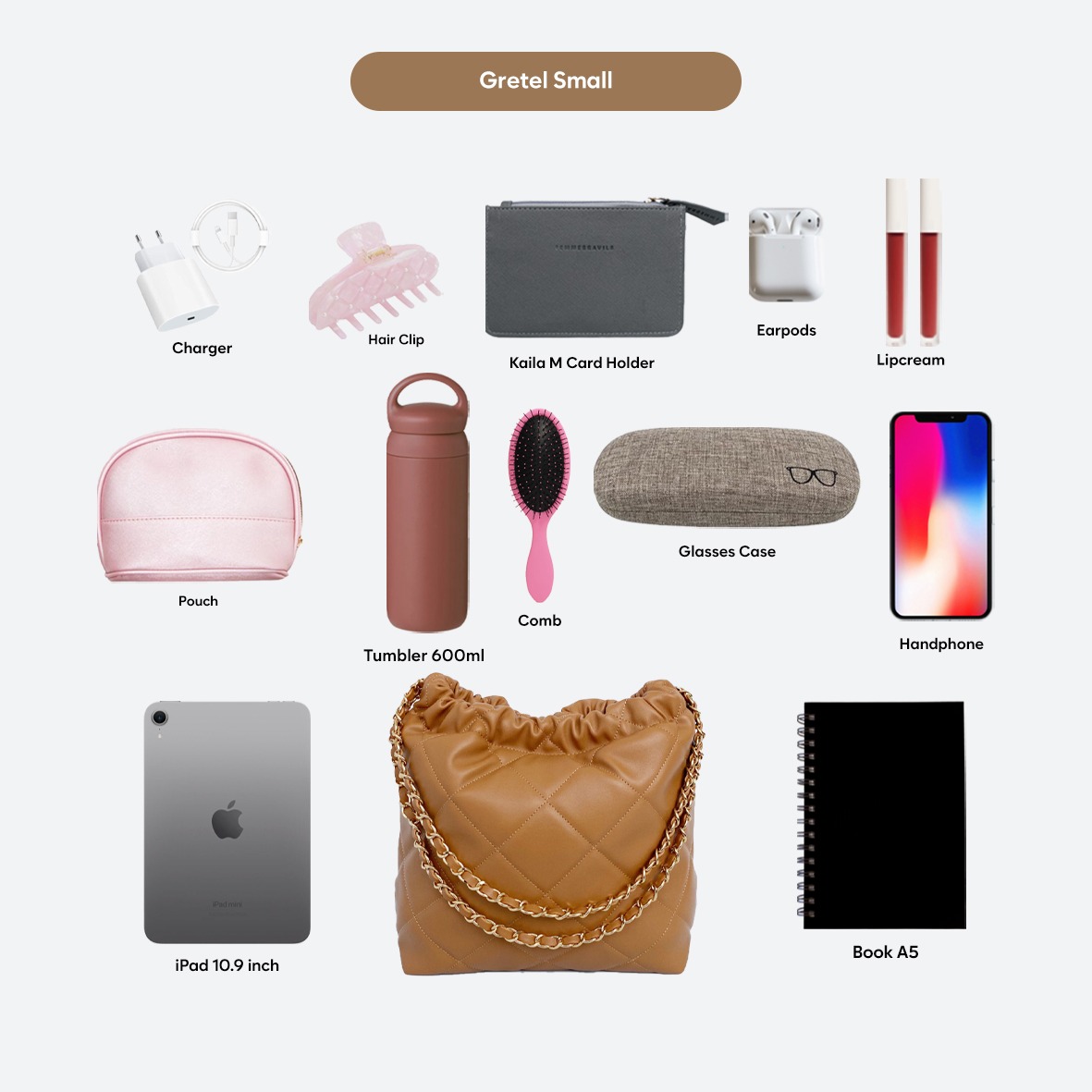 Femmebravile - Gretel Leather Small Bag - Tas Wanita - Shoulder Bag - Tas Bahu - Fashion Women