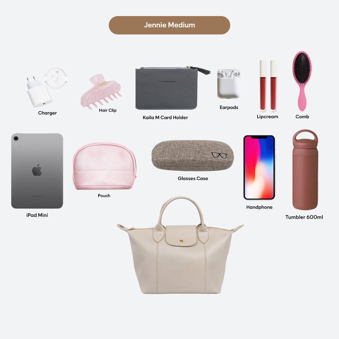 Femmebravile - Jennie Bag - Tas Selempang Wanita - SlingBag - Tas Wanita - Mini Tote - Fashion Women