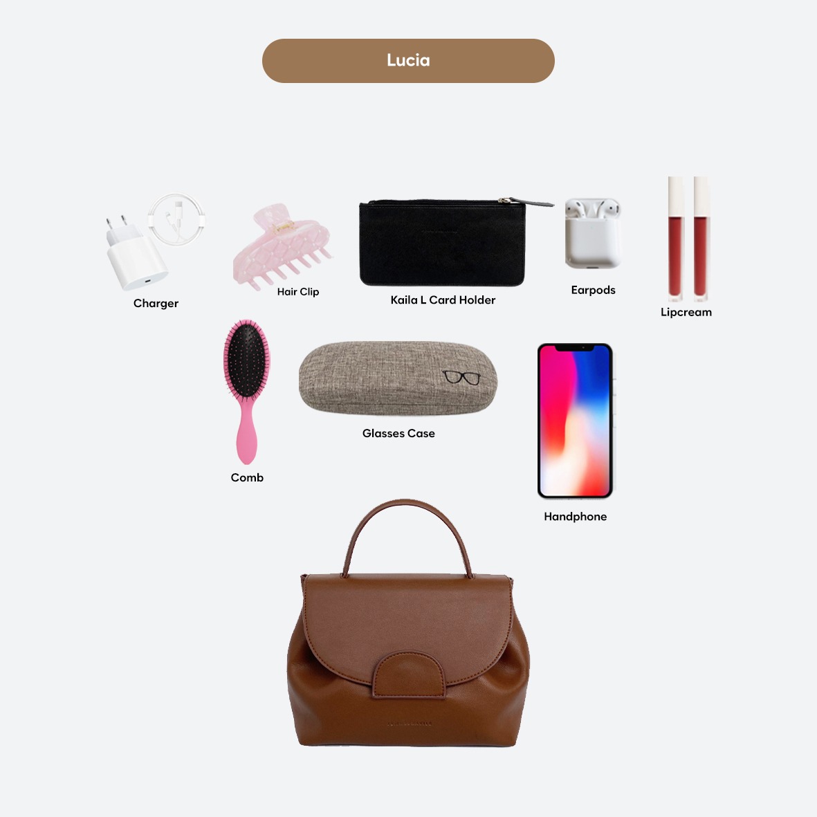 FEMMEBRAVILE Sling Bag Tas Selempang Wanita Fashion Women Shoulder bag Lucia Bag