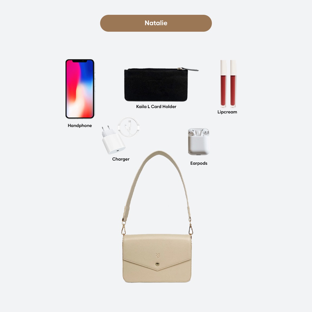 FEMMEBRAVILE Sling Bag Tas Selempang Wanita Fashion Women Shoulder bag Natali Bag