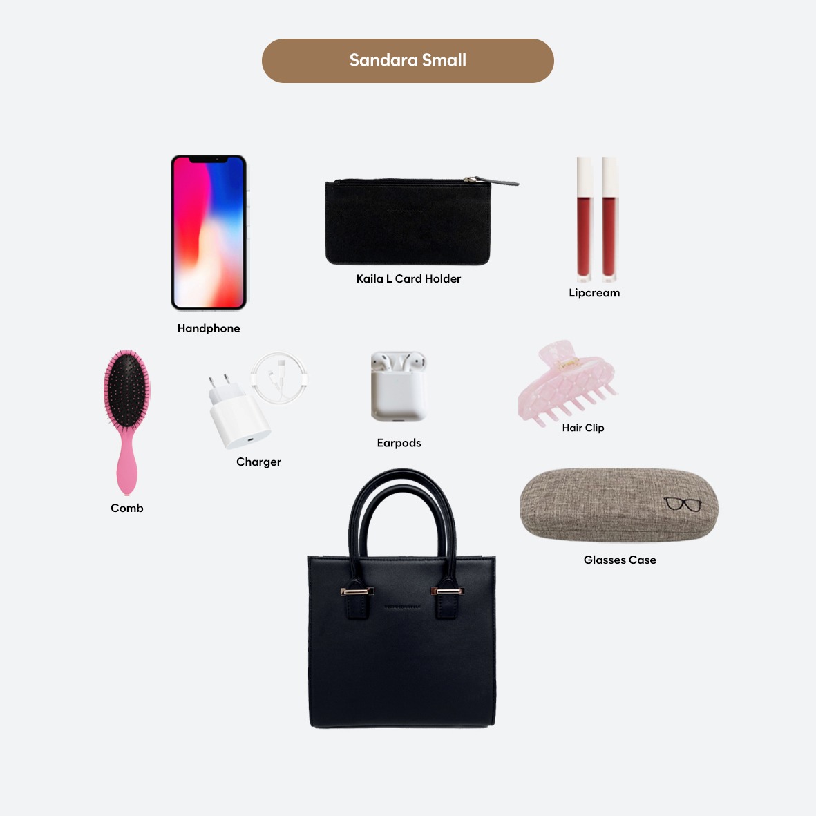 FEMMEBRAVILE Sandara Small Leather Fashion Women Slingbag Shoulderbag Tas Selempang Wanita