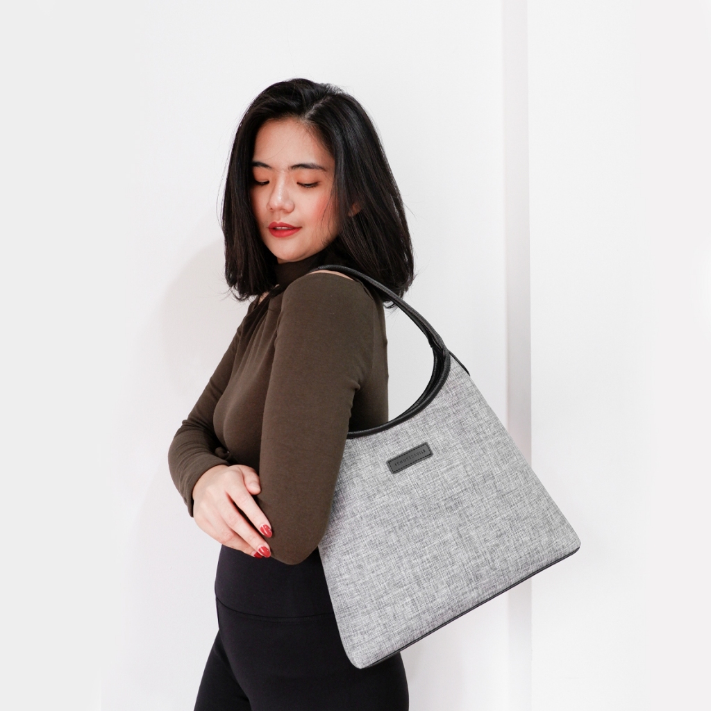 Femmebravile Olivia Bag Shoulder Bag - Model Minimalis - Bahan Kanvas Premium - Model Terbaru - Fashion Women