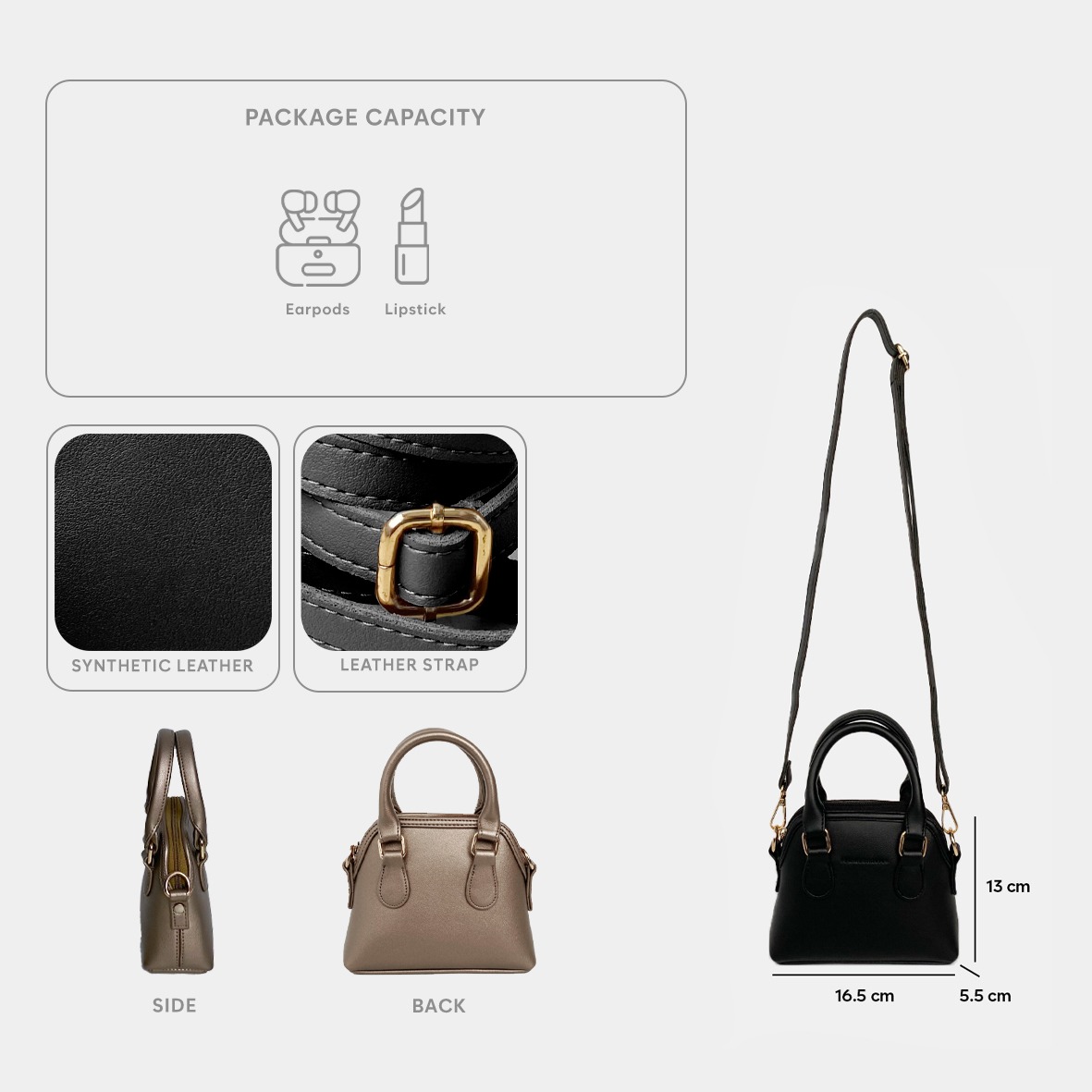 FEMMEBRAVILE Femo Mini Bag Tas Selempang Wanita Sling Bag Shoulder Bag Fashion Women