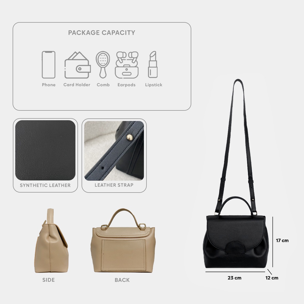 FEMMEBRAVILE Sling Bag Tas Selempang Wanita Fashion Women Shoulder bag Lucia Bag