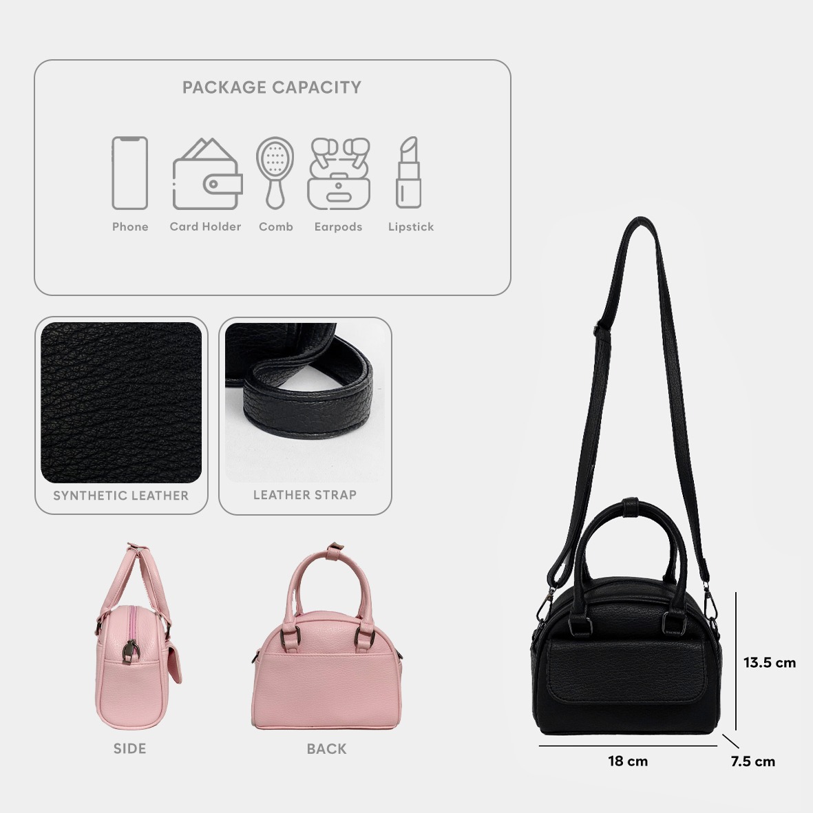 FEMMEBRAVILE MILI Bag Tas Wanita Elegan Bisa Jinjing Tas Selempang Tas Lucu Kekinian
