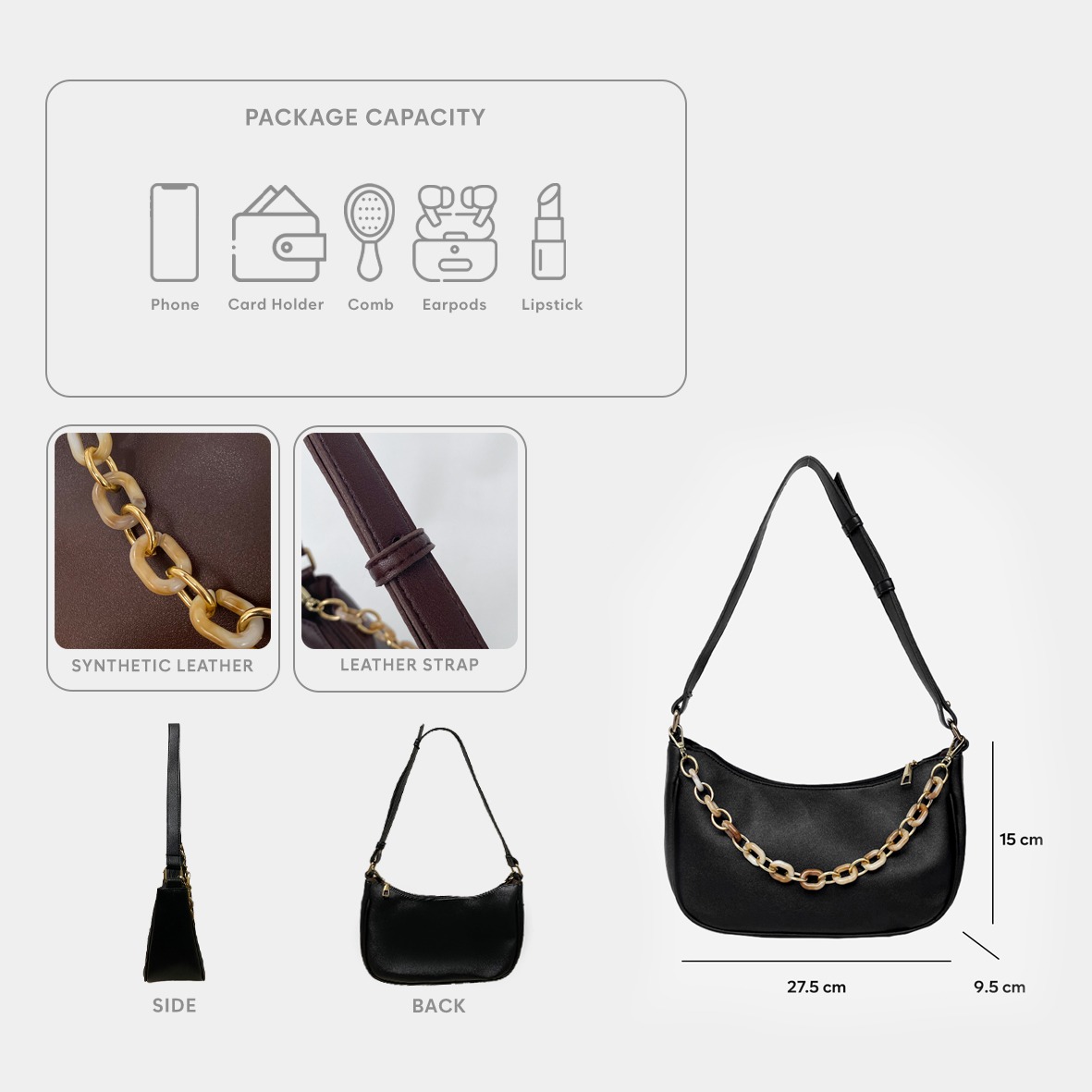 FEMMEBRAVILE Alice Bag Tas Wanita Shoulder Bag Tas Bahu Fashion Women
