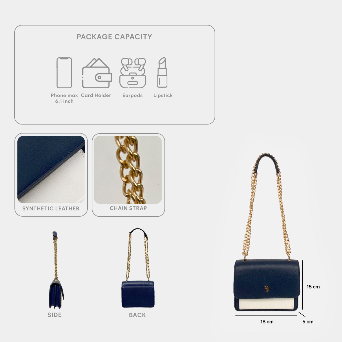 FEMMEBRAVILE Sling Bag Tas Selempang Wanita Fashion Women Shoulder bag Clarine Bag