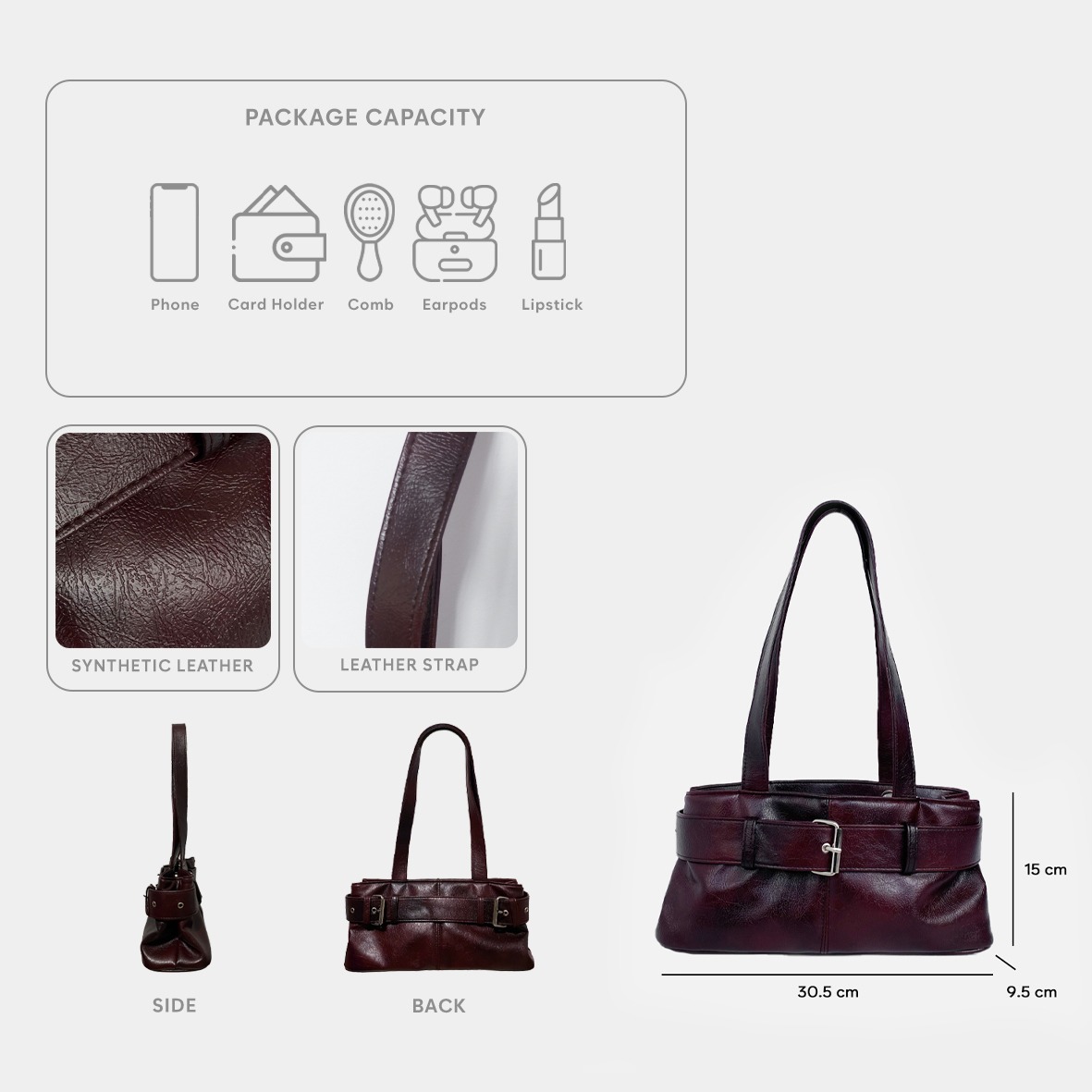 FEMMEBRAVILE Shoulder Bag Tas Bahu Wanita Tas Wanita Hand Bag Tas Tangan MIKI BAG