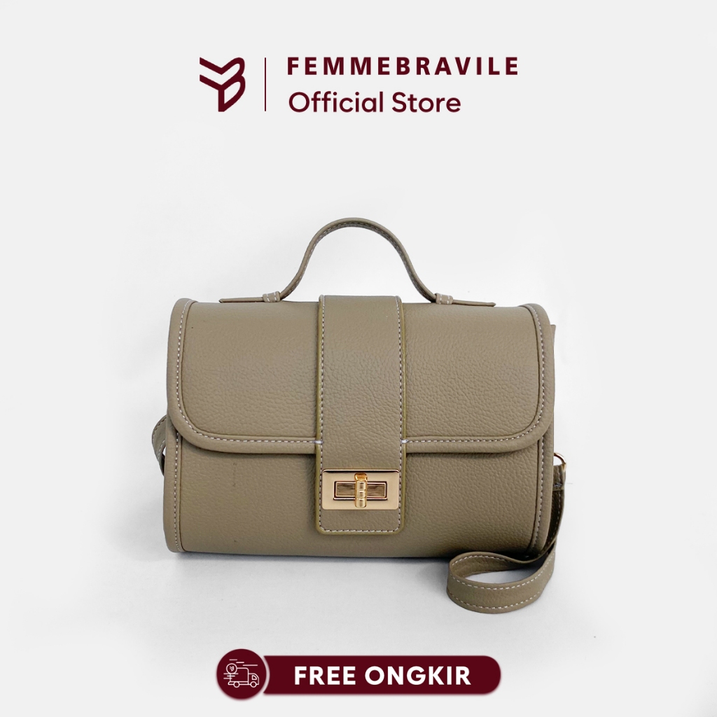 FEMMEBRAVILE [ Laura Bag ]Tas Selempang Wanita Kekinian Handbag Wanita Elegant Mini Bag Wanita