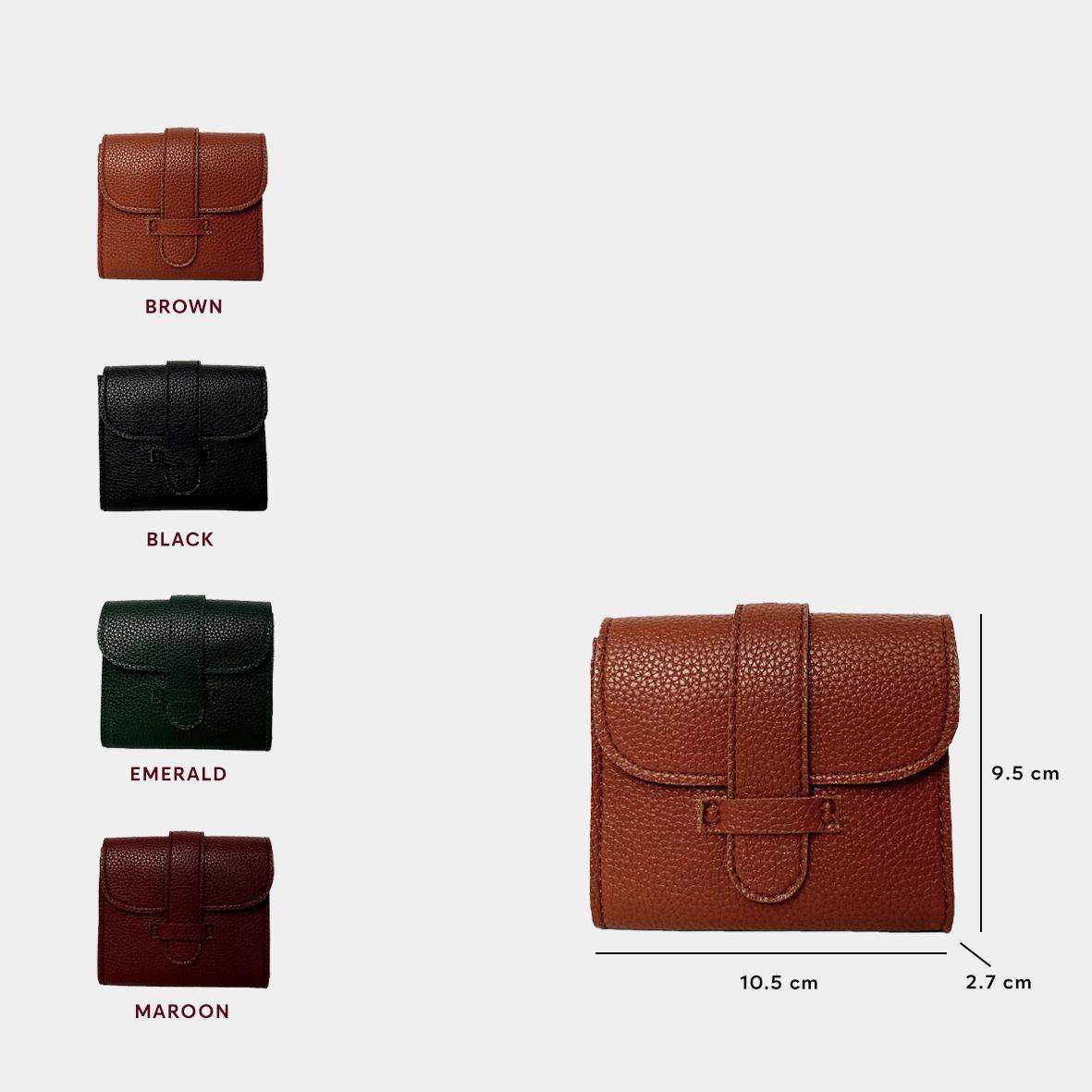 Dompet Wanita Mini Kulit Premium | Wallet Lipat Kecil Elegan Muat Kartu & Uang | Dinda Wallet