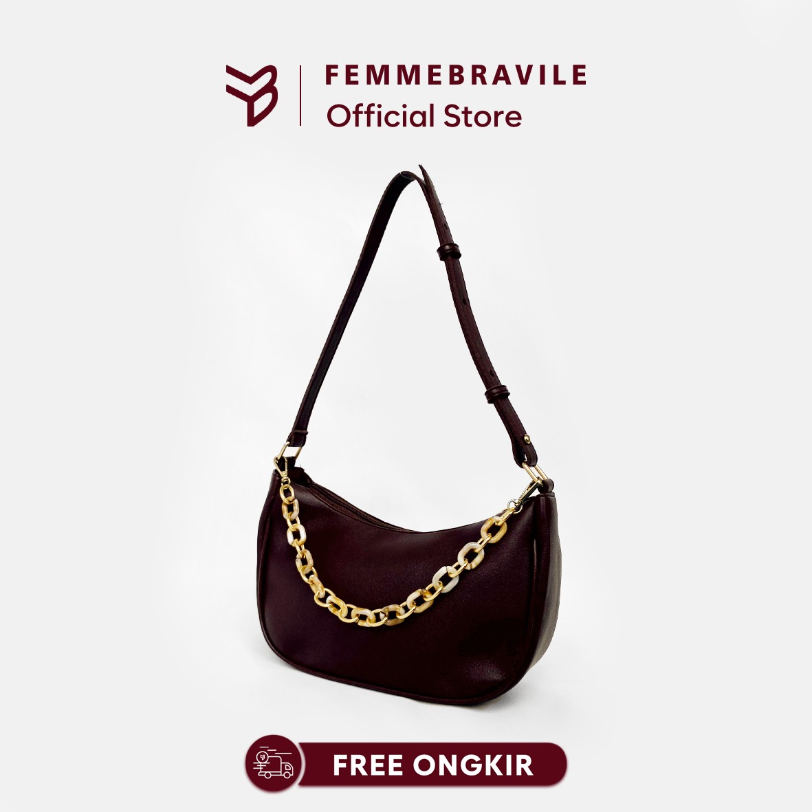FEMMEBRAVILE Alice Bag Tas Wanita Shoulder Bag Tas Bahu Fashion Women