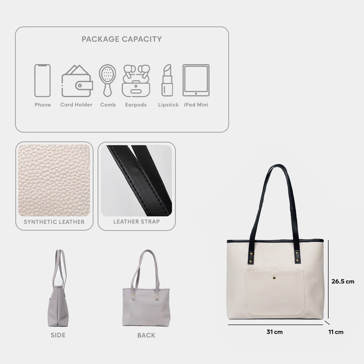 Femmebravile - Tas Wanita - Totebag - Fashion Wanita - Shoulder Bag - Totebag Kuliah - Bona Bag
