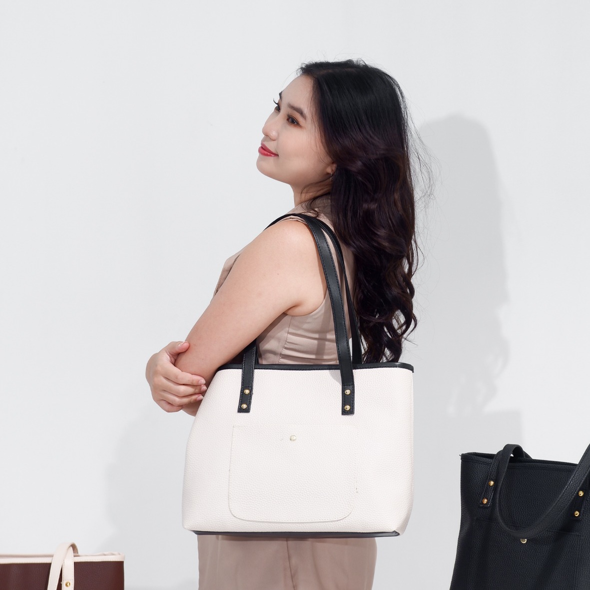Femmebravile - Tas Wanita - Totebag - Fashion Wanita - Shoulder Bag - Totebag Kuliah - Bona Bag