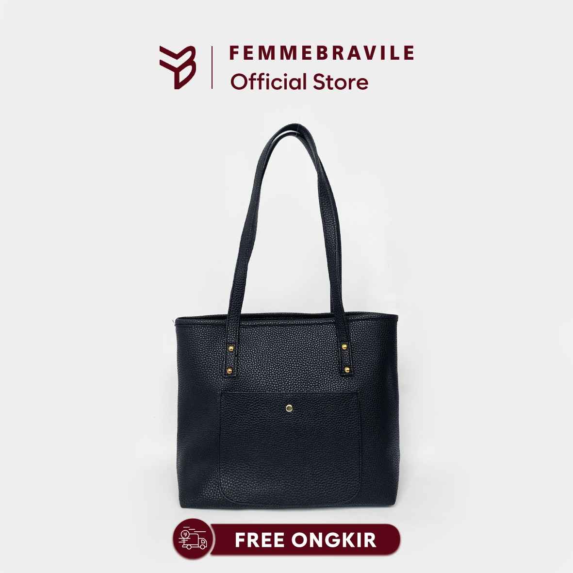 Femmebravile - Tas Wanita - Totebag - Fashion Wanita - Shoulder Bag - Totebag Kuliah - Bona Bag