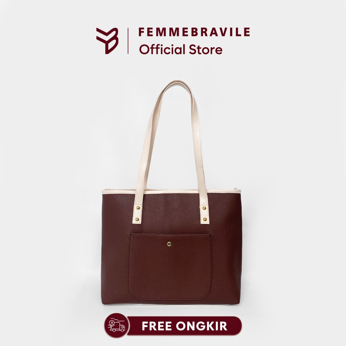Femmebravile - Tas Wanita - Totebag - Fashion Wanita - Shoulder Bag - Totebag Kuliah - Bona Bag