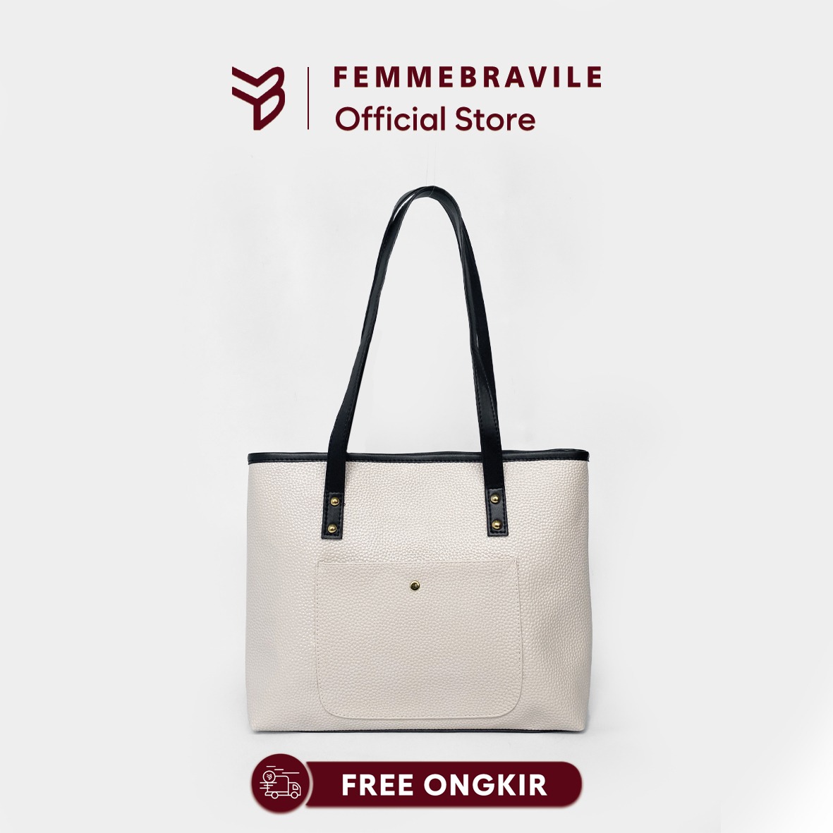 Femmebravile - Tas Wanita - Totebag - Fashion Wanita - Shoulder Bag - Totebag Kuliah - Bona Bag