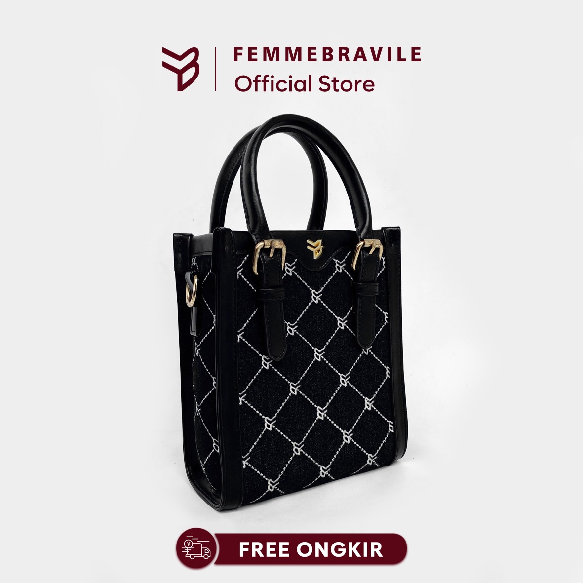FEMMEBRAVILE Sling Bag Tas Selempang Wanita Fashion Women Shoulder bag Carol Bag