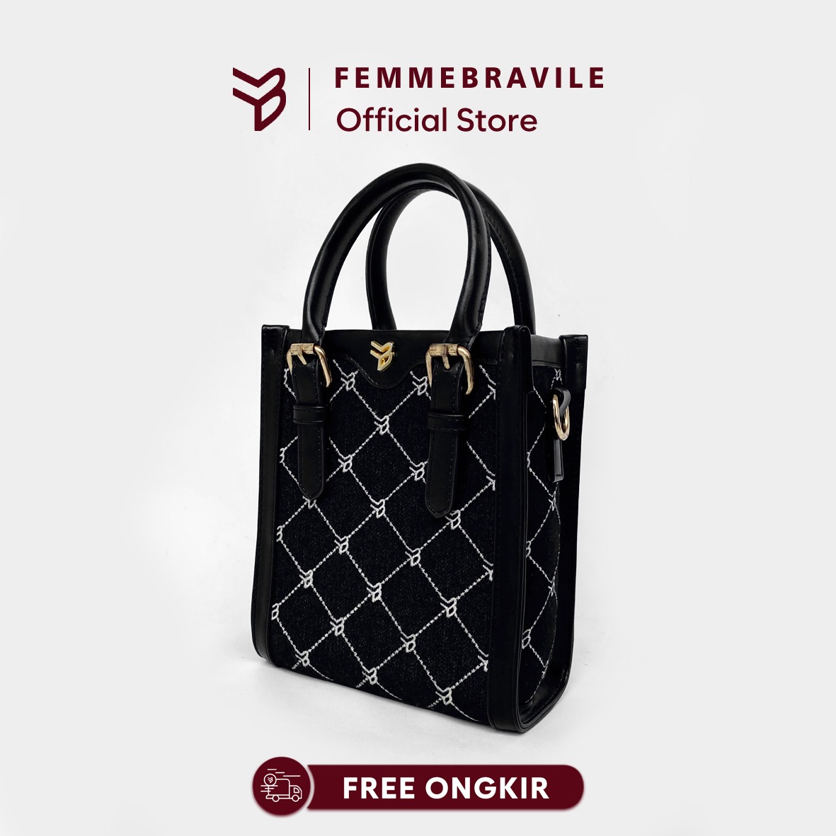 FEMMEBRAVILE Sling Bag Tas Selempang Wanita Fashion Women Shoulder bag Carol Bag