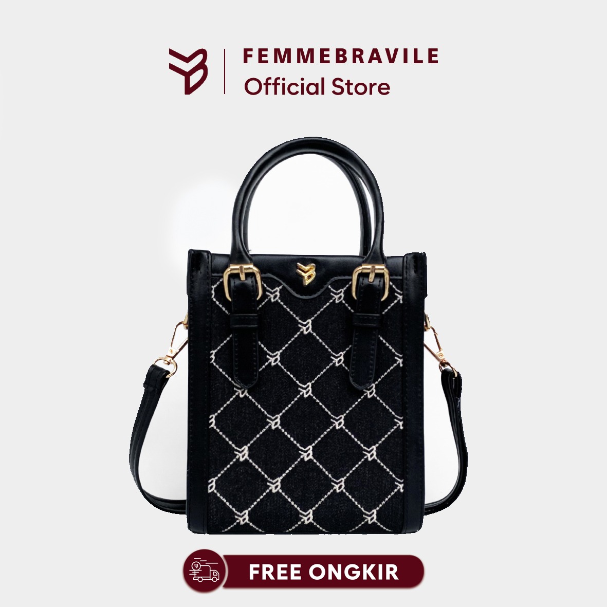 FEMMEBRAVILE Sling Bag Tas Selempang Wanita Fashion Women Shoulder bag Carol Bag