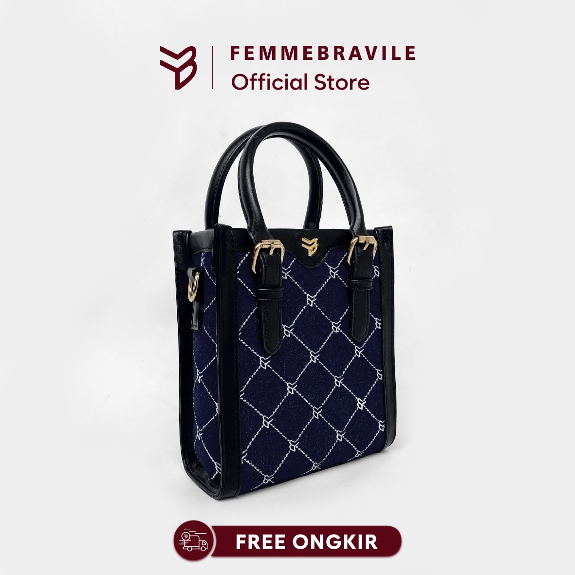 FEMMEBRAVILE Sling Bag Tas Selempang Wanita Fashion Women Shoulder bag Carol Bag