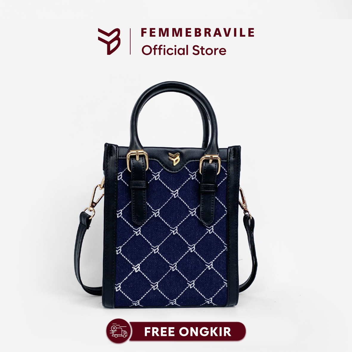 FEMMEBRAVILE Sling Bag Tas Selempang Wanita Fashion Women Shoulder bag Carol Bag