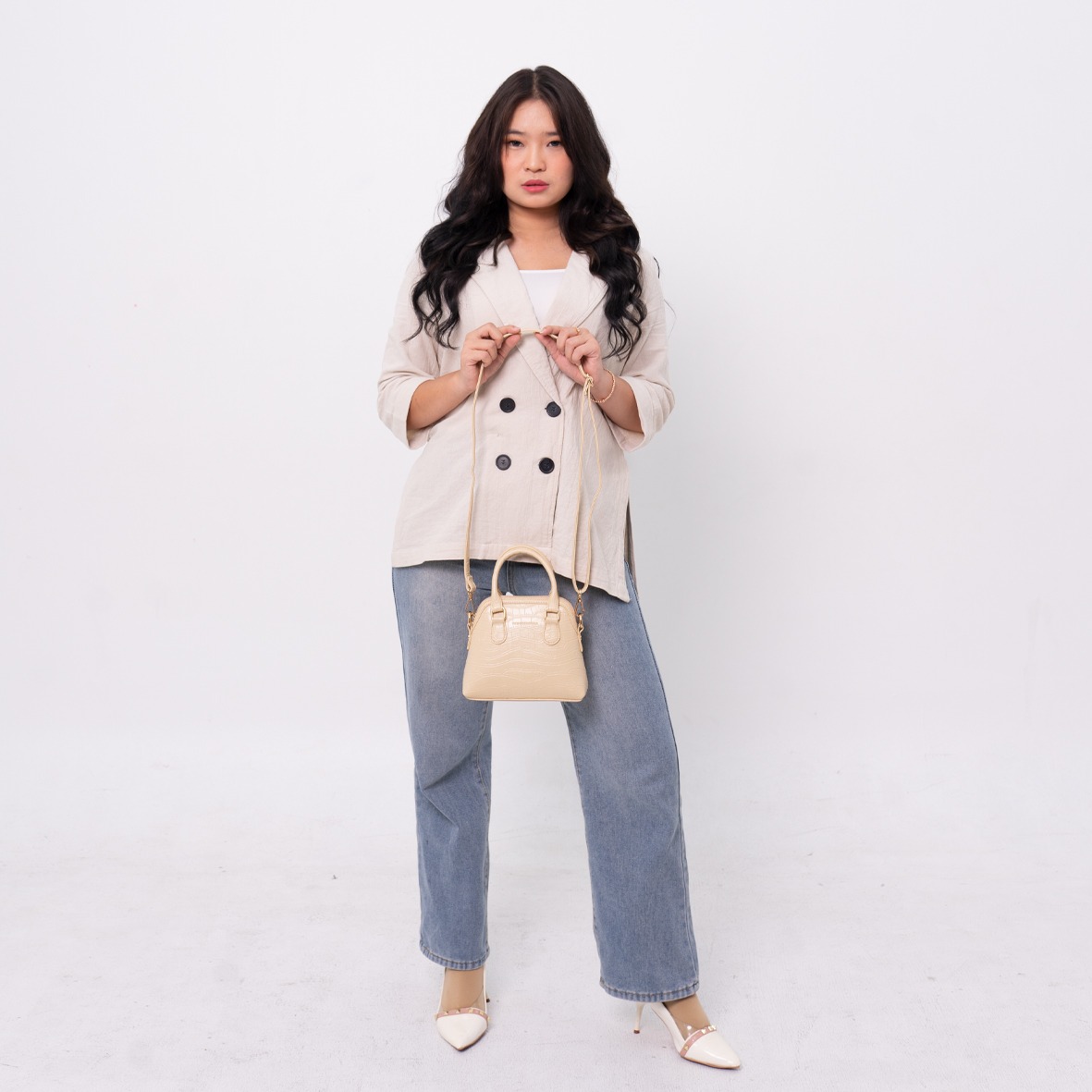 FEMMEBRAVILE Sling Bag Tas Selempang Wanita Fashion Women Shoulder bag Femo Mini Plus Croco