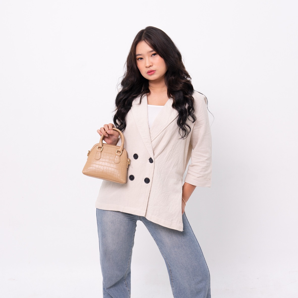 FEMMEBRAVILE Sling Bag Tas Selempang Wanita Fashion Women Shoulder bag Femo Mini Plus Croco