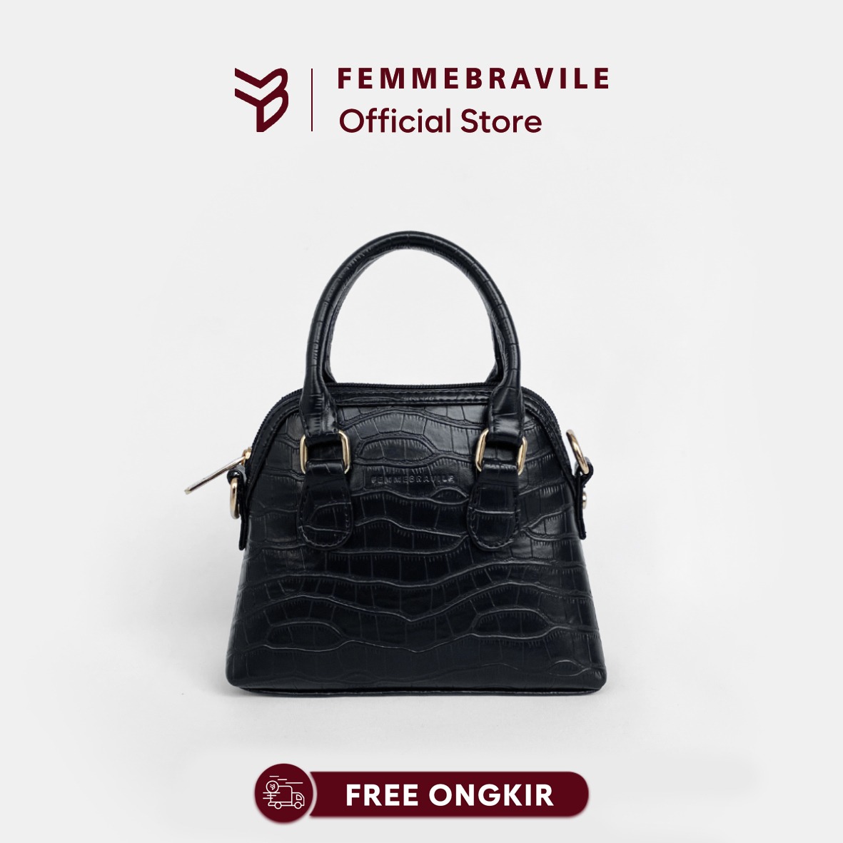 FEMMEBRAVILE Sling Bag Tas Selempang Wanita Fashion Women Shoulder bag Femo Mini Plus Croco