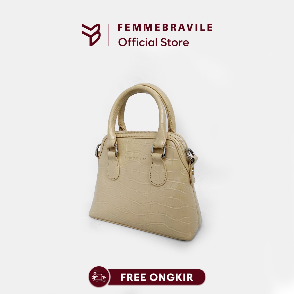 FEMMEBRAVILE Sling Bag Tas Selempang Wanita Fashion Women Shoulder bag Femo Mini Plus Croco