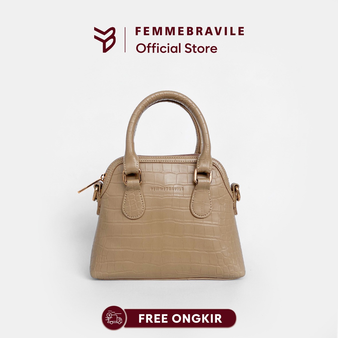 FEMMEBRAVILE Sling Bag Tas Selempang Wanita Fashion Women Shoulder bag Femo Mini Plus Croco