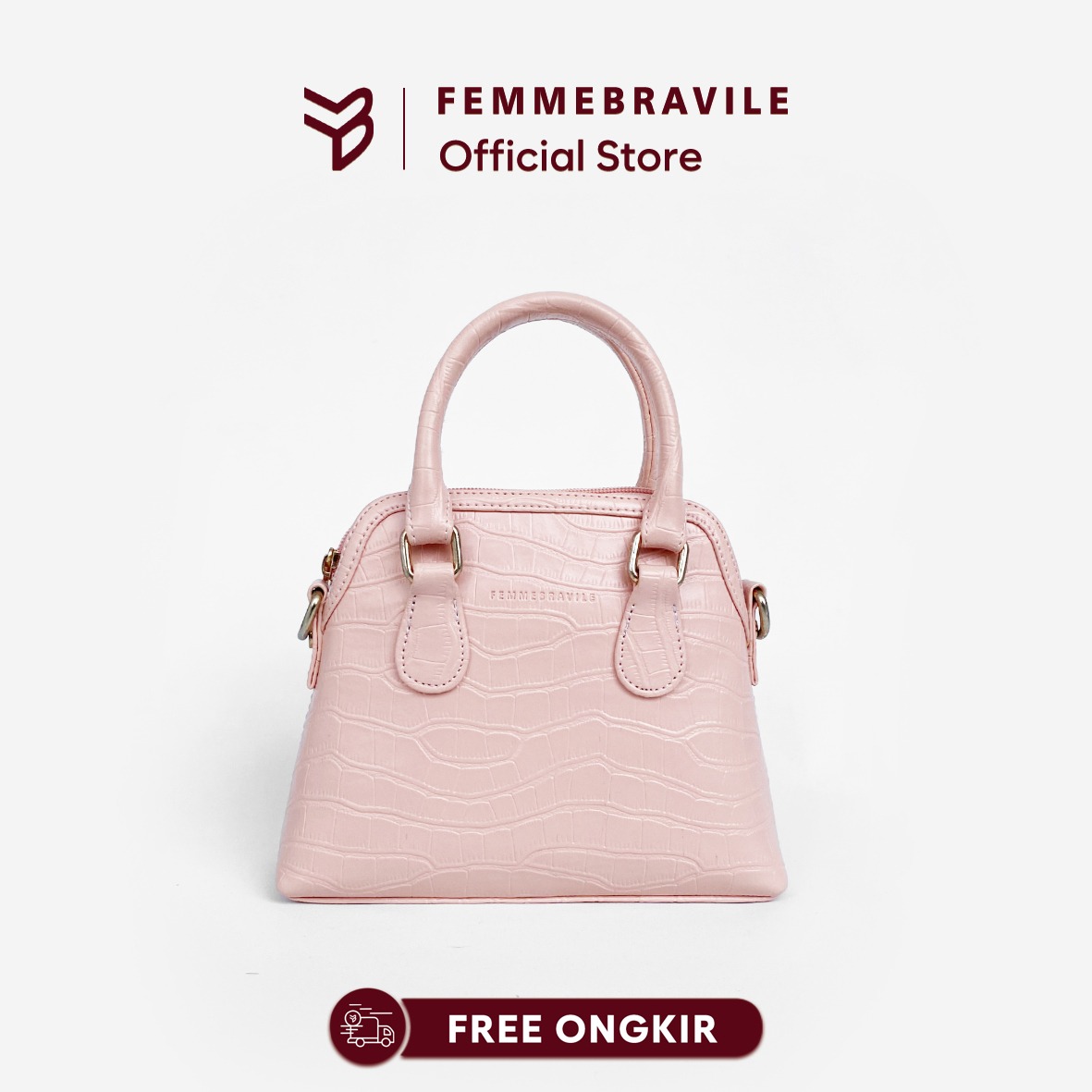 FEMMEBRAVILE Sling Bag Tas Selempang Wanita Fashion Women Shoulder bag Femo Mini Plus Croco