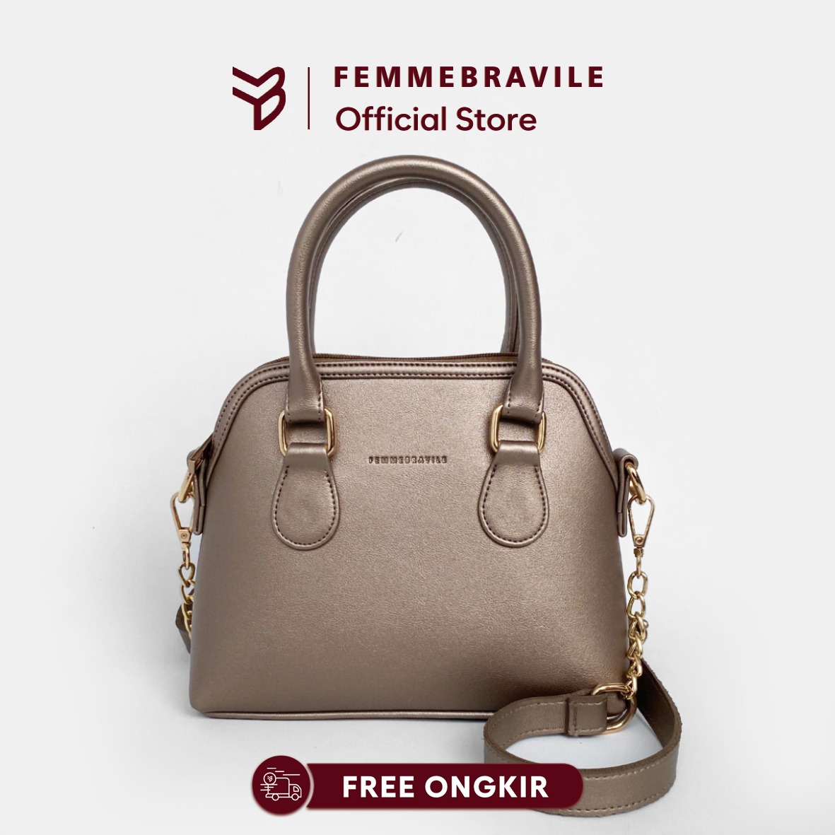 Femmebravile - Femo Small Leather - Tas Wanita - Sling Bag -  Shoulder Bag - Tas Selempang Wanita