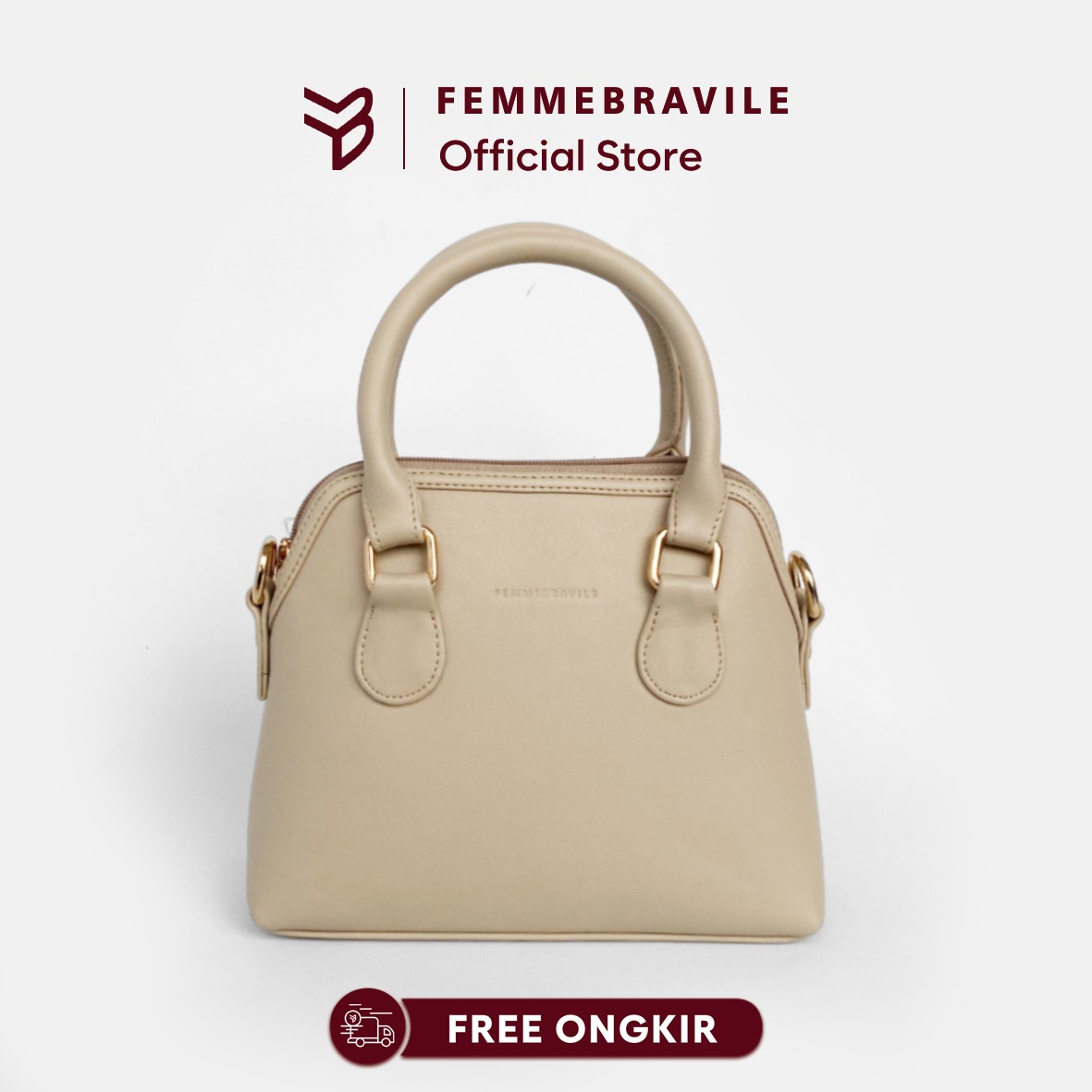 Femmebravile - Femo Small Leather - Tas Wanita - Sling Bag -  Shoulder Bag - Tas Selempang Wanita