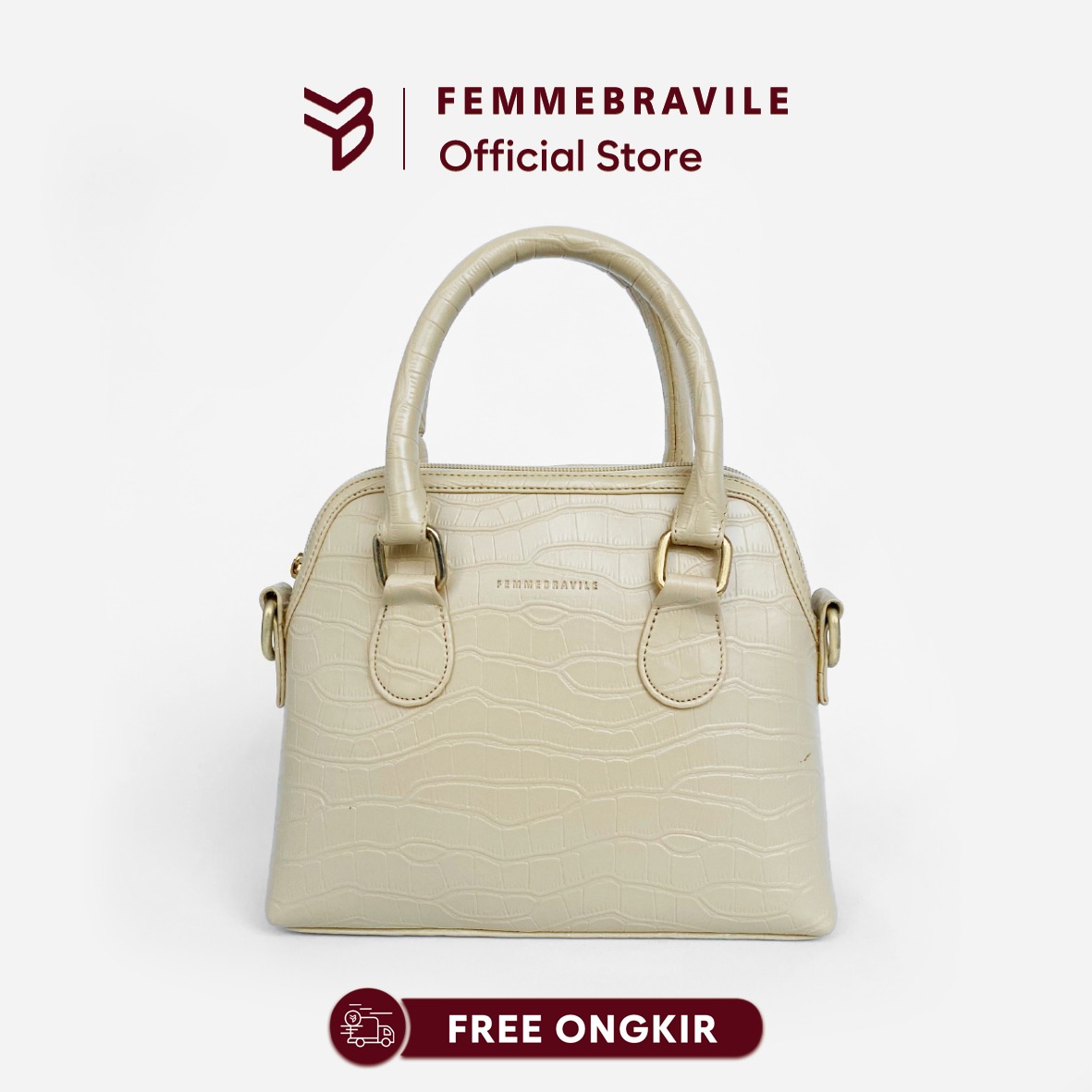 FEMMEBRAVILE Sling Bag Tas Selempang Wanita Fashion Women Shoulder bag Femo S Croco
