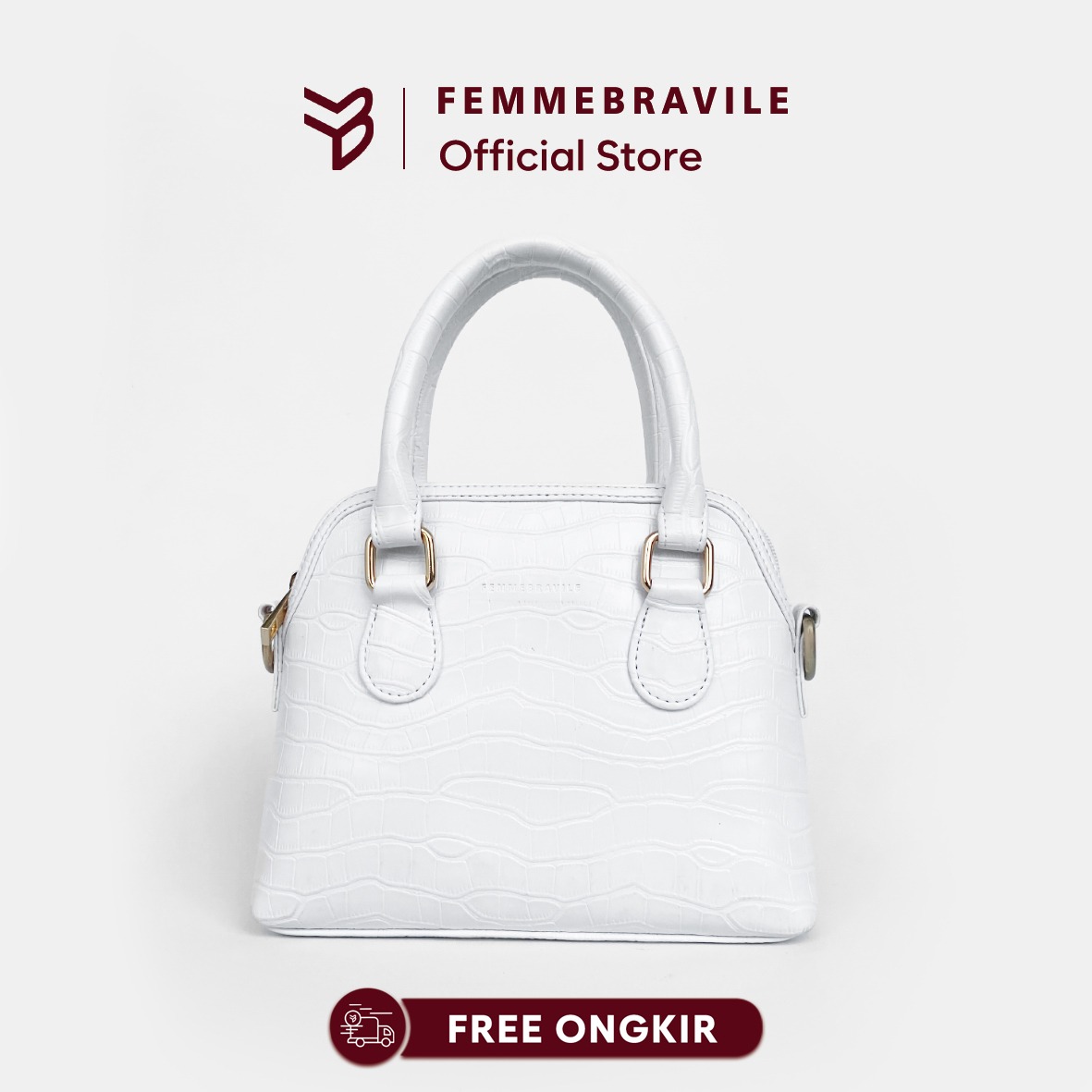 FEMMEBRAVILE Sling Bag Tas Selempang Wanita Fashion Women Shoulder bag Femo S Croco