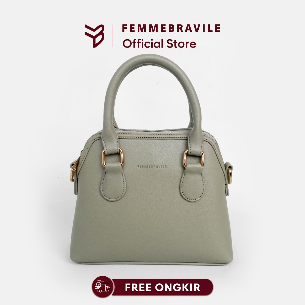 Femmebravile - Femo Small Leather - Tas Wanita - Sling Bag -  Shoulder Bag - Tas Selempang Wanita