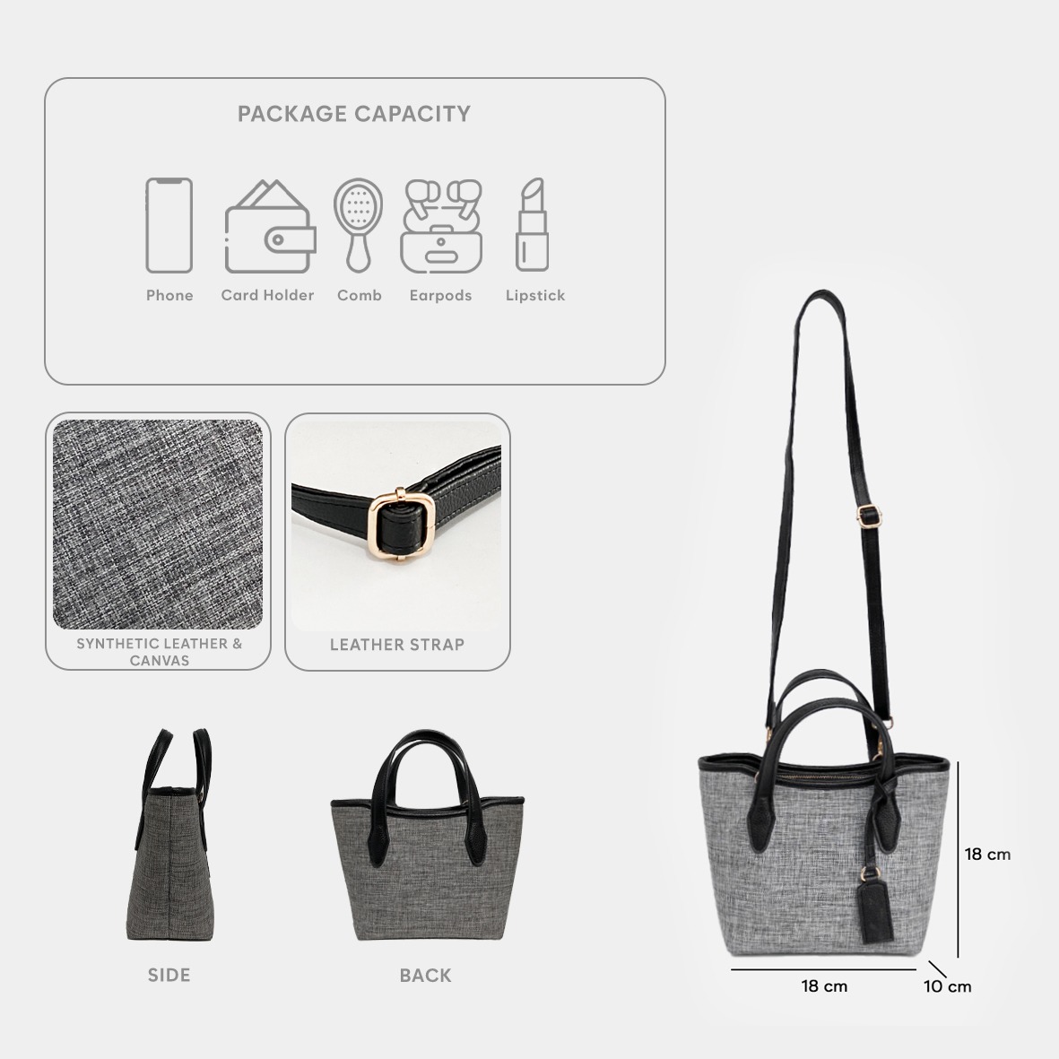FEMMEBRAVILE Gaby Mini Totebag Wanita Slingbag Shoulder bag Tas Selempang Wanita Tas Bahu