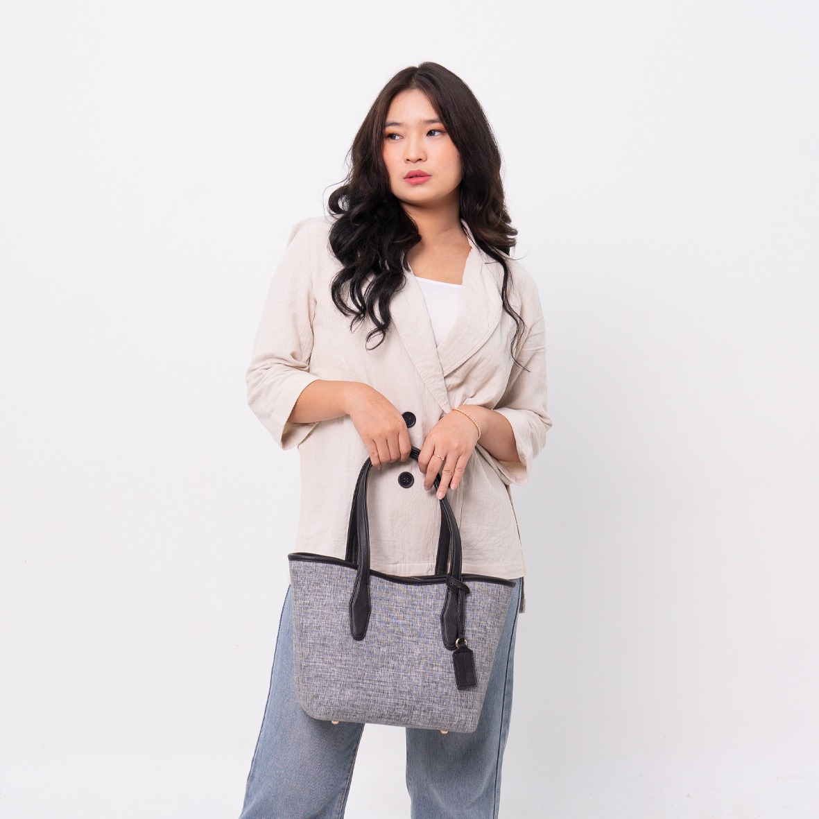 Femmebravile - Gaby Canvas - Totebag Wanita - Tas Kuliah Wanita - Shoulder Bag - Tote Bag Cantik