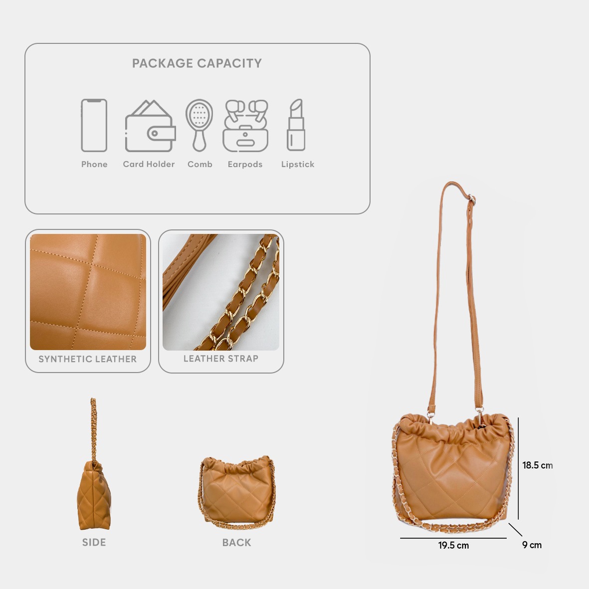 Femmebravile - Gretel Leather Mini - Tas Selempang Wanita - Slingbag - Shoulderbag - Fashion Women