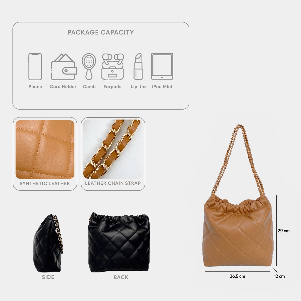 Femmebravile - Gretel Leather Small Bag - Tas Wanita - Shoulder Bag - Tas Bahu - Fashion Women