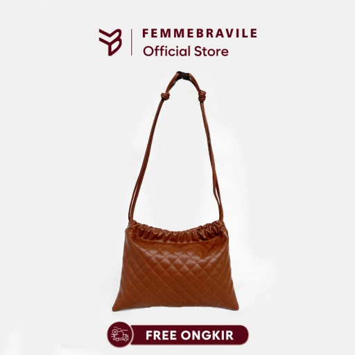 Image of FEMMEBRAVILE Hanna Bag Tas Wanita Kekinian Shoulder Bag Kulit Sintetis Elegan 