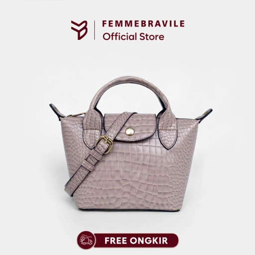 Image of FEMMEBRAVILE Sling Bag Tas Selempang Wanita Fashion Women Shoulder bag Jennie Croco Bag