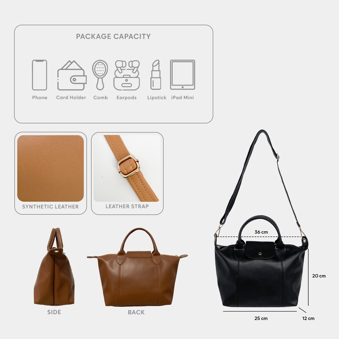 Femmebravile - Jennie Bag - Tas Selempang Wanita - SlingBag - Tas Wanita - Mini Tote - Fashion Women